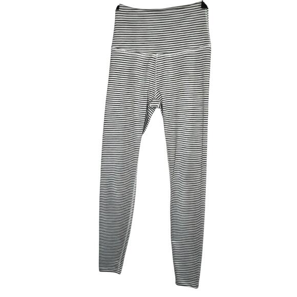 Beyond Yoga True To Stripe High Waist Legging White Heather Surf Stripe Small - Picture 2 of 7